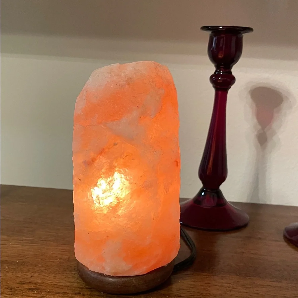 Himalayan Salt Lamp - Warm Orange Glow Home Accent